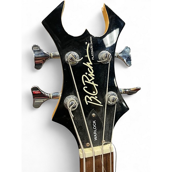 Used B.C. Rich Warlock Platinum Series Midnight Blue Electric Bass Guitar