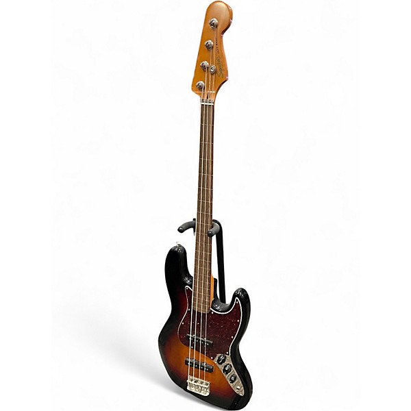 Used Squier Classic Vibe '60s Jazz Fretless Bass 3 Color Sunburst Electric Bass Guitar
