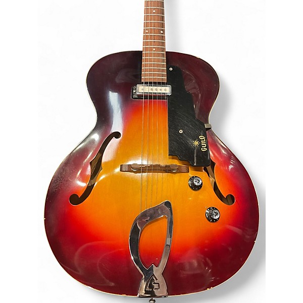 Vintage 1966 Guild TA-50 2 Color Sunburst Hollow Body Electric Guitar
