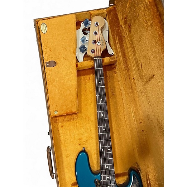 Used Fender American Standard Jazz Bass Baltic Blue Electric Bass Guitar