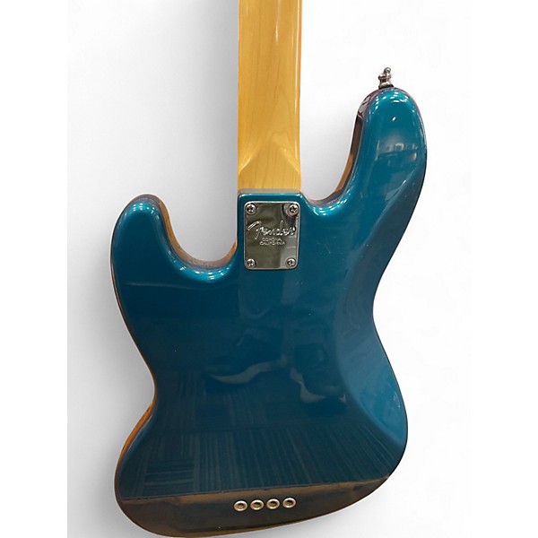 Used Fender American Standard Jazz Bass Baltic Blue Electric Bass Guitar