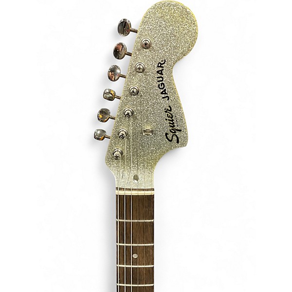 Used Squier CLASSIC VIBE 60s JAGUAR Silver Sparkle Solid Body Electric Guitar
