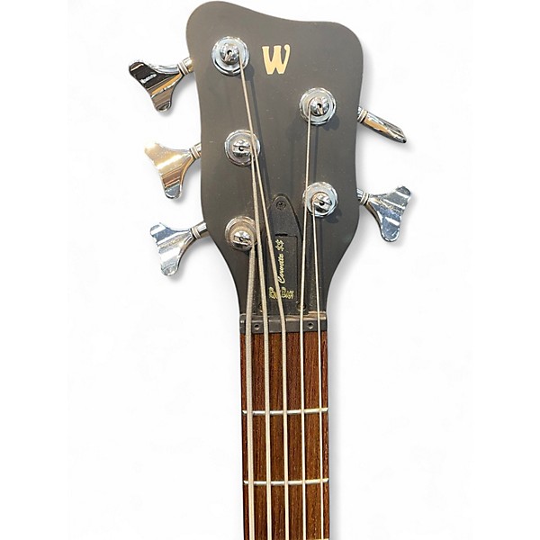 Used RockBass by Warwick Corvette $$ 5 Satin Red Electric Bass Guitar