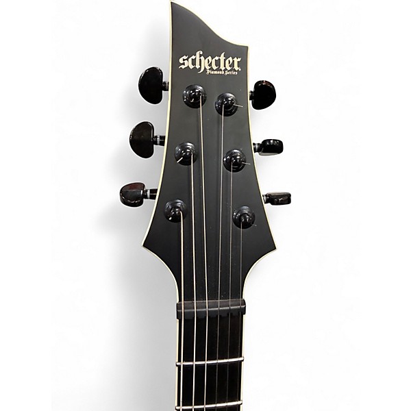 Used 2025 Schecter Guitar Research C1 SLS ELITE EVIL TWIN Satin Black Solid Body Electric Guitar