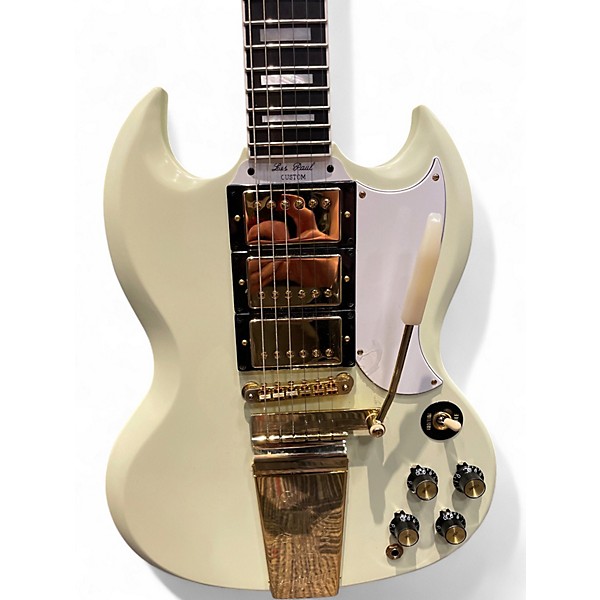 Used 2024 Epiphone 1963 les paul custom  inspired by gibson w/maestro Alpine White Solid Body Electric Guitar