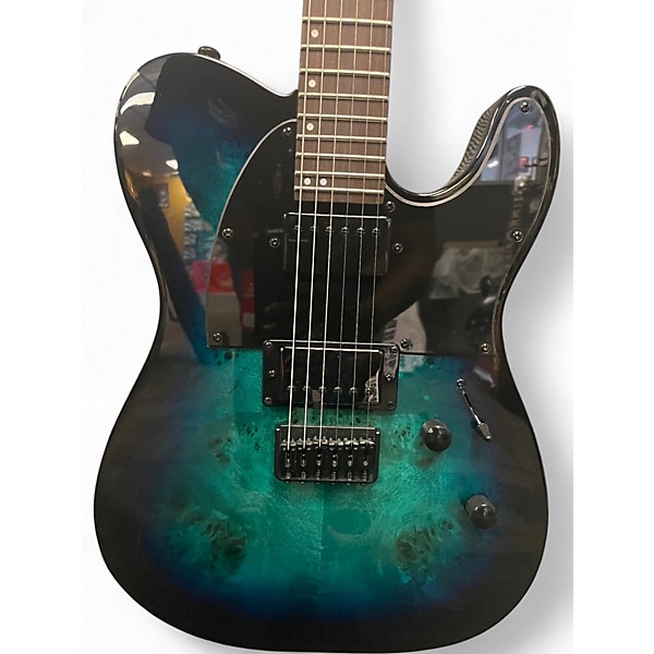 Used ESP LTD TE200DX Blue Burst Solid Body Electric Guitar