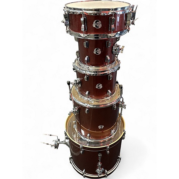 Used Ludwig 5 Piece ELEMENT Ruby Drum Kit