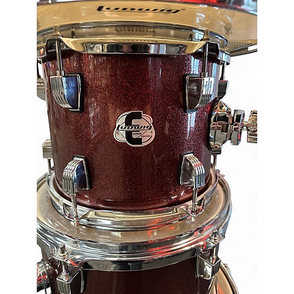 Used Ludwig 5 Piece ELEMENT Ruby Drum Kit