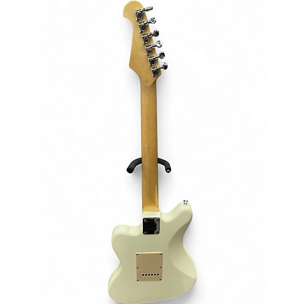 Used Indio DLX Alpine White Solid Body Electric Guitar