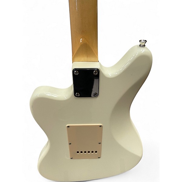 Used Indio DLX Alpine White Solid Body Electric Guitar