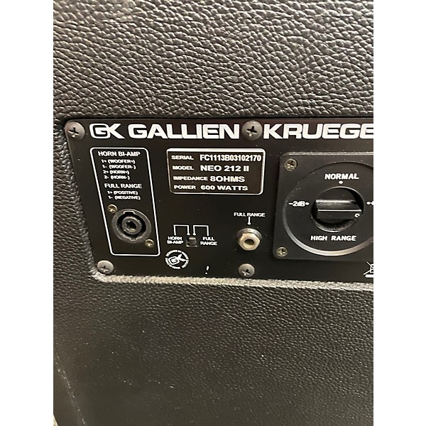 Used Gallien-Krueger NEO 212 II Bass Cabinet