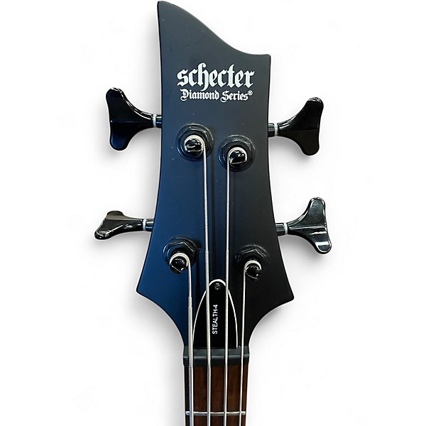 Used Schecter Guitar Research STEALTH-4 SATIN BLACK Electric Bass Guitar