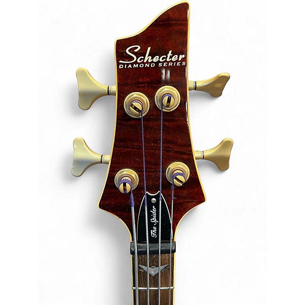 Used Schecter Guitar Research DIAMOND SERIES MAROON Electric Bass Guitar