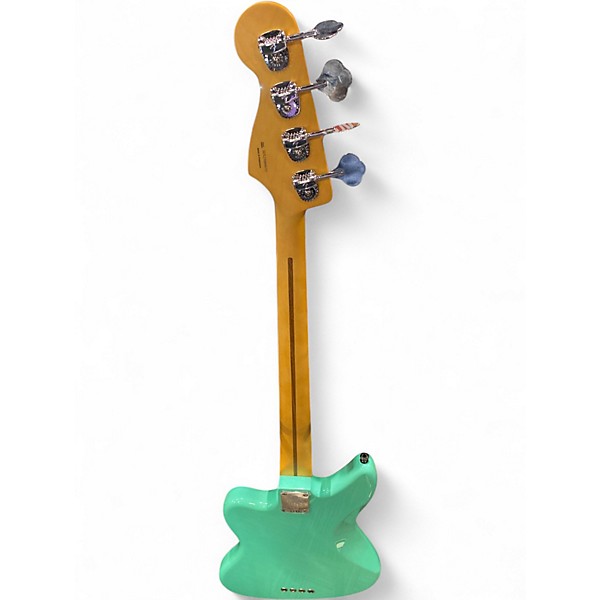 Used Fender Mark Hoppus Singature "Jag" Jaguar Seafoam Green Electric Bass Guitar