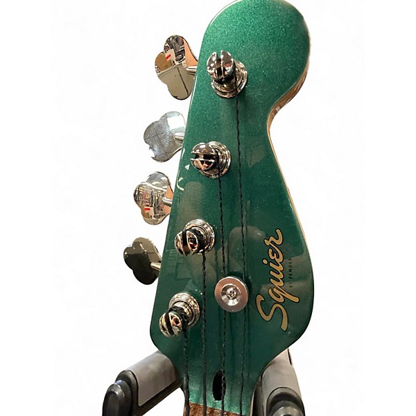 Used Squier Paranormal Rascal Bass HH Green Electric Bass Guitar