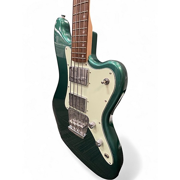 Used Squier Paranormal Rascal Bass HH Green Electric Bass Guitar