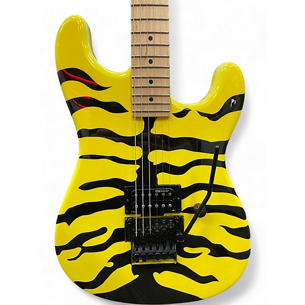Used ESP LTD GL200MT Yellow Tiger Stripe Solid Body Electric Guitar