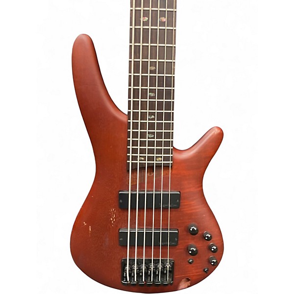 Used Ibanez SR506 6 String Walnut Electric Bass Guitar