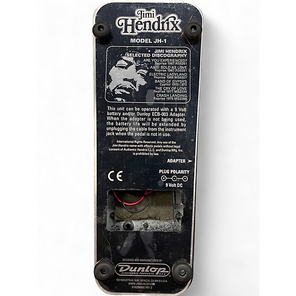 Used Dunlop JH1B Jimi Hendrix Signature Wah Effect Pedal