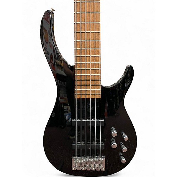 Used Rogue LX406 6 STRING Black Electric Bass Guitar
