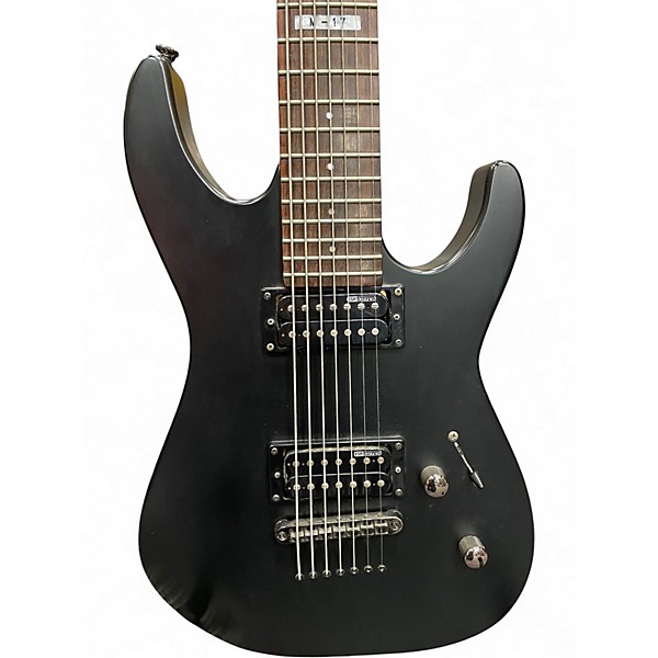 Used ESP LTD M17 7 String Flat Black Solid Body Electric Guitar