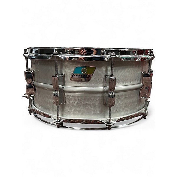 Used Ludwig 6.5X14 Supraphonic Snare HAND HAMMERED STEEL Drum
