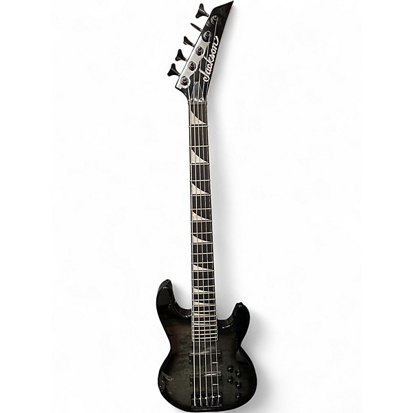 Used Jackson JS3V Concert 5 String Trans Black Electric Bass Guitar