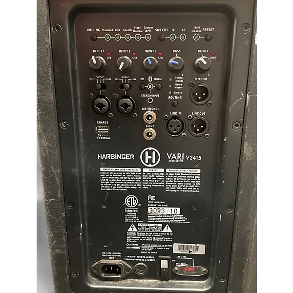 Used Harbinger VARI V3415 Powered Speaker