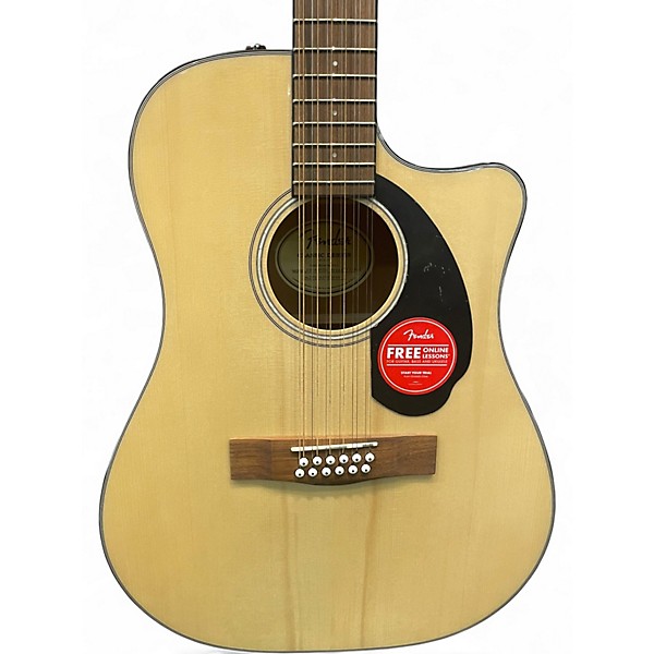 Used Fender Cd60SCE 12 String Natural 12 String Acoustic Electric Guitar