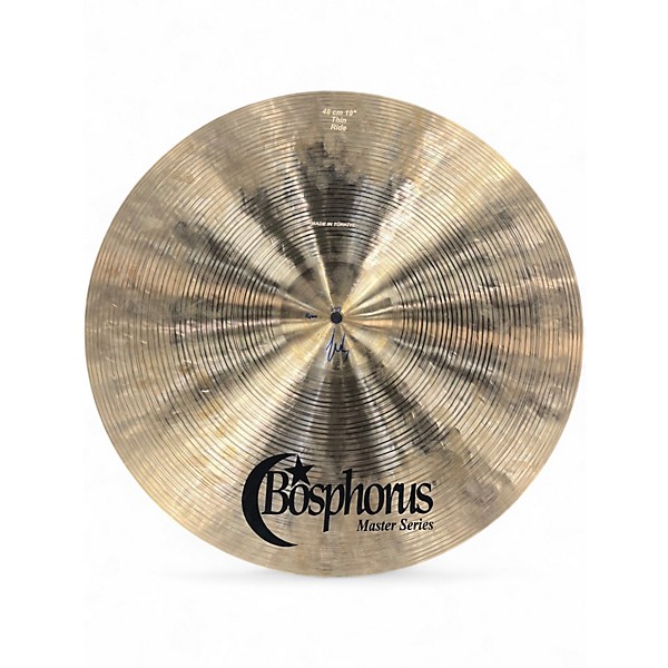 Used Bosphorus Cymbals 19in master series thin ride Cymbal
