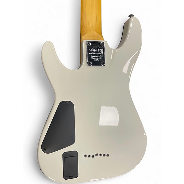 Used Schecter Demon-7 White Solid Body Electric Guitar