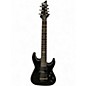 Used Schecter Guitar Research Damien Elite 7 Black Solid Body Electric Guitar