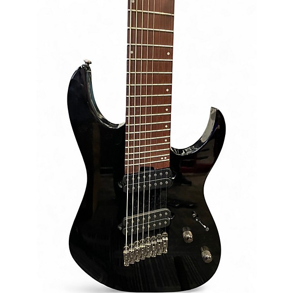 Used Ibanez RGMS8 Black Solid Body Electric Guitar