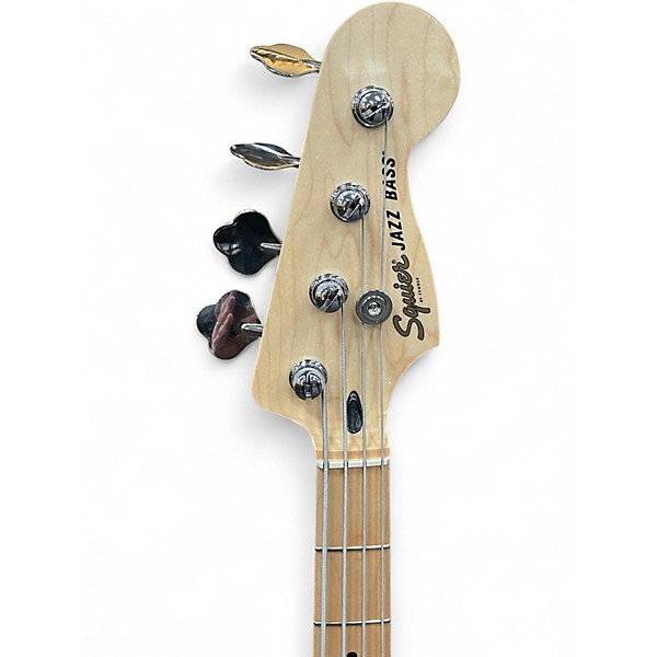 Used Squier JAZZ BASS RED Electric Bass Guitar