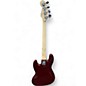 Used Squier JAZZ BASS RED Electric Bass Guitar