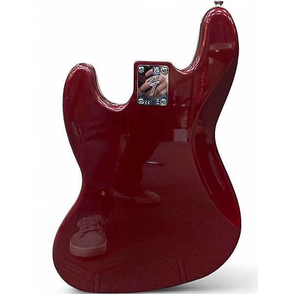 Used Squier JAZZ BASS RED Electric Bass Guitar