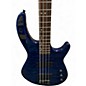Used Dean Edge 4 String Trans Blue Electric Bass Guitar