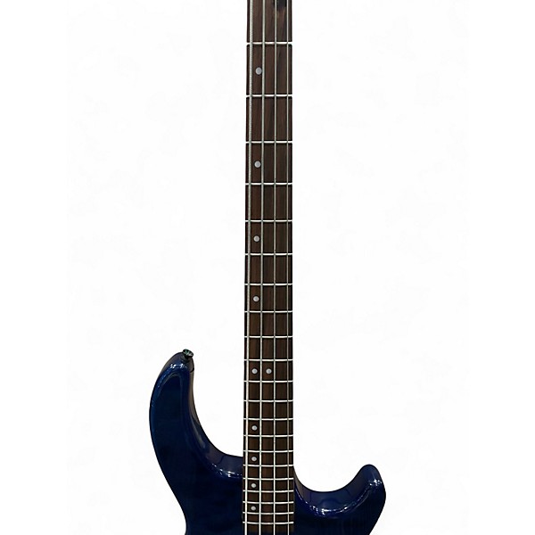 Used Dean Edge 4 String Trans Blue Electric Bass Guitar