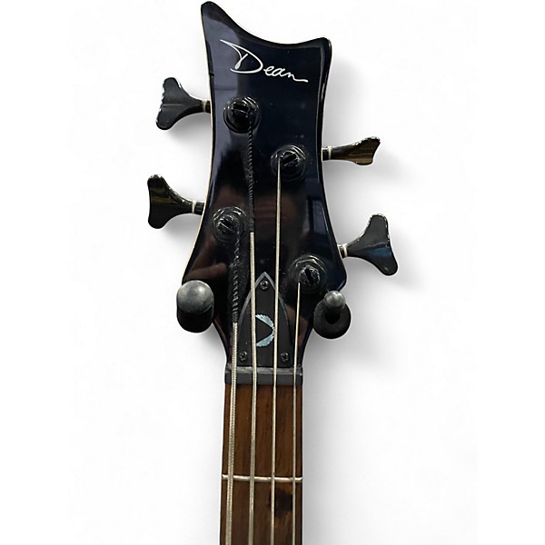 Used Dean Edge 4 String Trans Blue Electric Bass Guitar