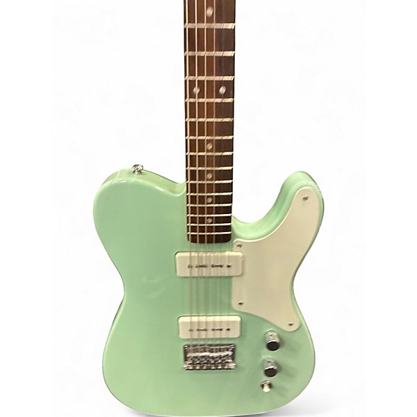 Used Squier Telecaster p90s Mint Green Solid Body Electric Guitar