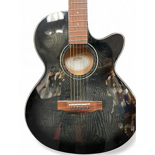 Used Mitchell MX430QAB MIDNIGHT BLACK EDGE BURST Acoustic Electric Guitar