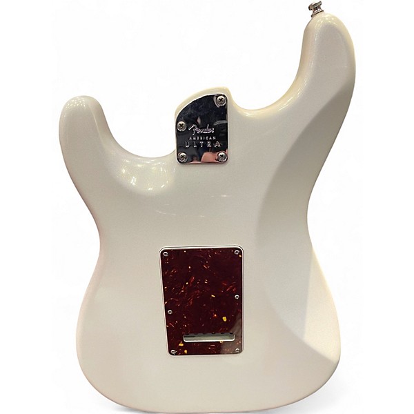 Used Fender American Ultra Stratocaster Arctic Pearl Solid Body Electric Guitar