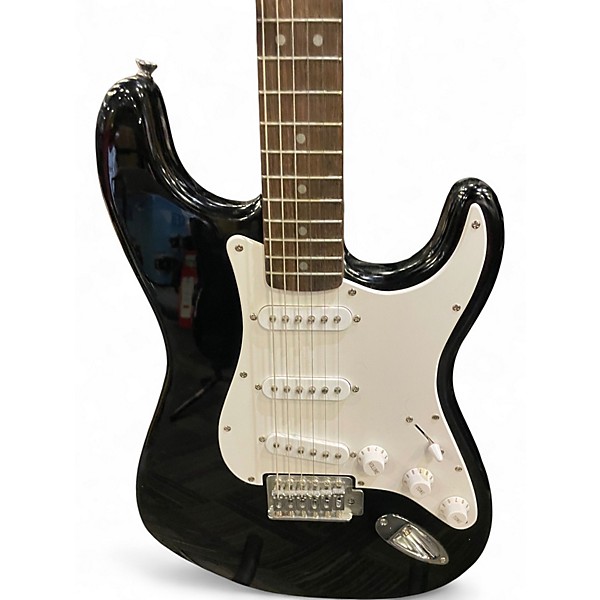 Used Squier Standard Stratocaster Black Solid Body Electric Guitar