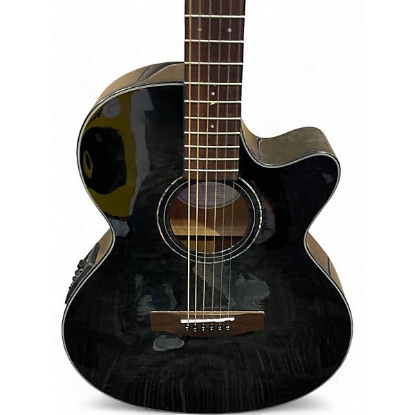 Used Mitchell MX430QAB MIDNIGHT BLACK EDGE BURST Acoustic Electric Guitar