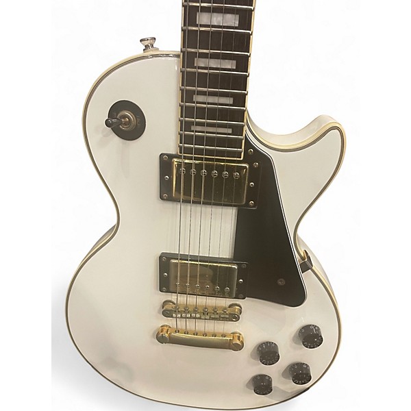 Used Epiphone Les Paul Custom Pro Antique White Solid Body Electric Guitar