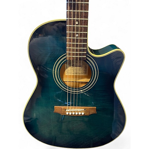 Used Ibanez AE25MS Blue Burst Acoustic Electric Guitar