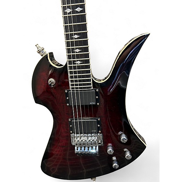 Used B.C. Rich Pro X Mockingbird Transparent Red Solid Body Electric Guitar