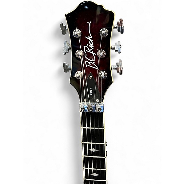 Used B.C. Rich Pro X Mockingbird Transparent Red Solid Body Electric Guitar