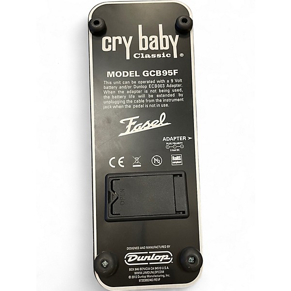 Used Dunlop GCB95F Crybaby Classic Wah With Fasel Inductor Effect Pedal