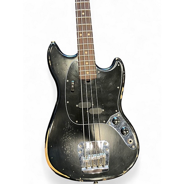 Used Fender JMJ MUSTANG BASS Black Electric Bass Guitar
